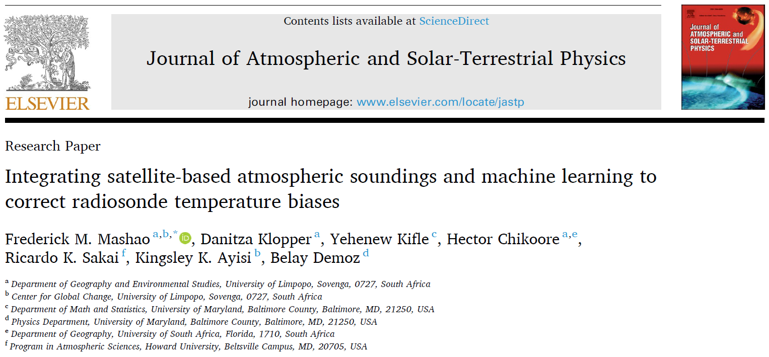 New Article Applying HUBC Radiosonde Data