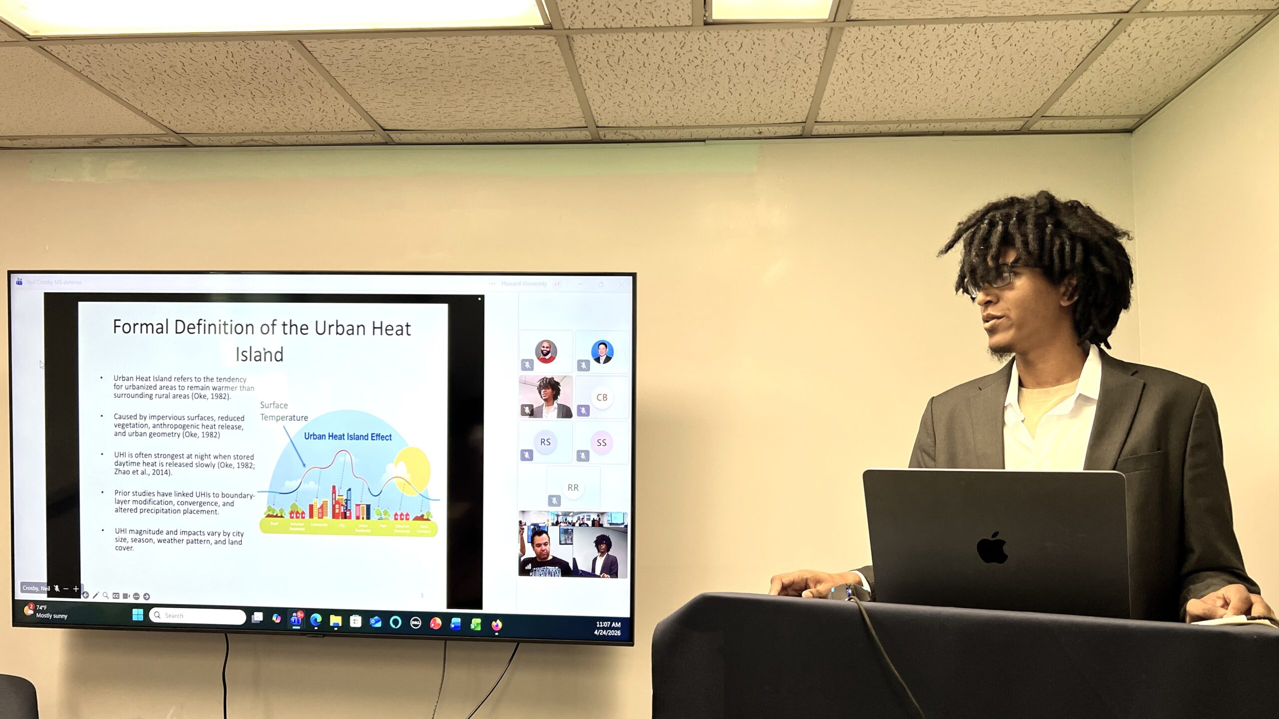 Howard University’s Beltsville Campus proudly celebrates a major milestone: the successful Master’s thesis defense of Neil Crosby.